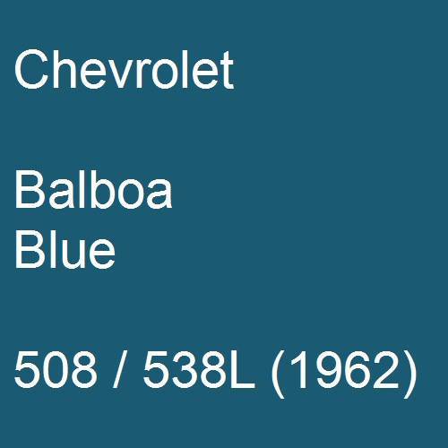 Chevrolet, Balboa Blue, 508 / 538L (1962).